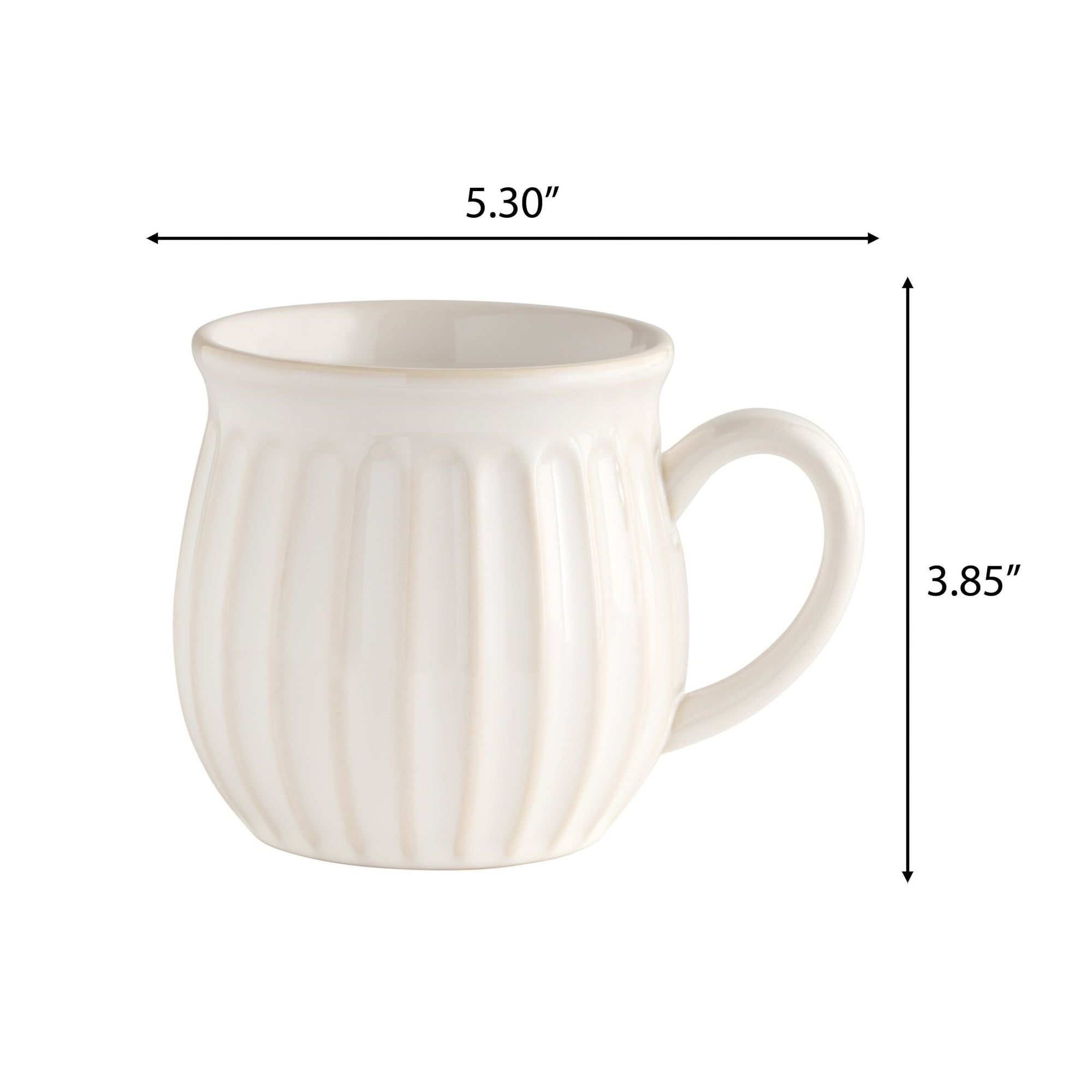 Colette White Textured Mug with Vintage-Inspired Style