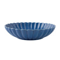 Colette Blue Serving Bowl with Vintage Scalloped Detail