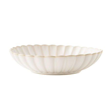 Colette Cream Scalloped Serving Bowl