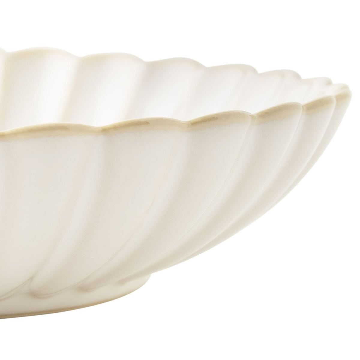 Colette Cream Scalloped Serving Bowl