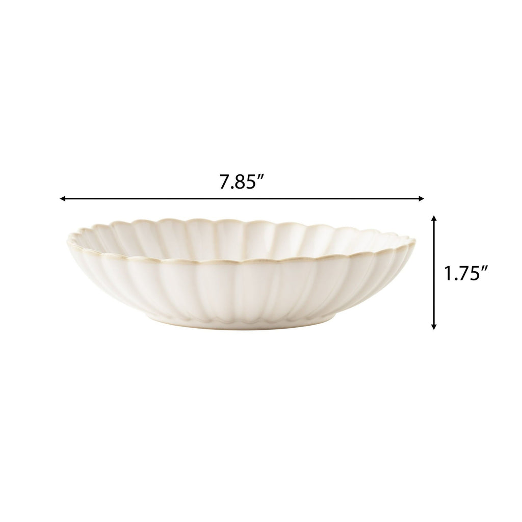 Colette Cream Scalloped Serving Bowl