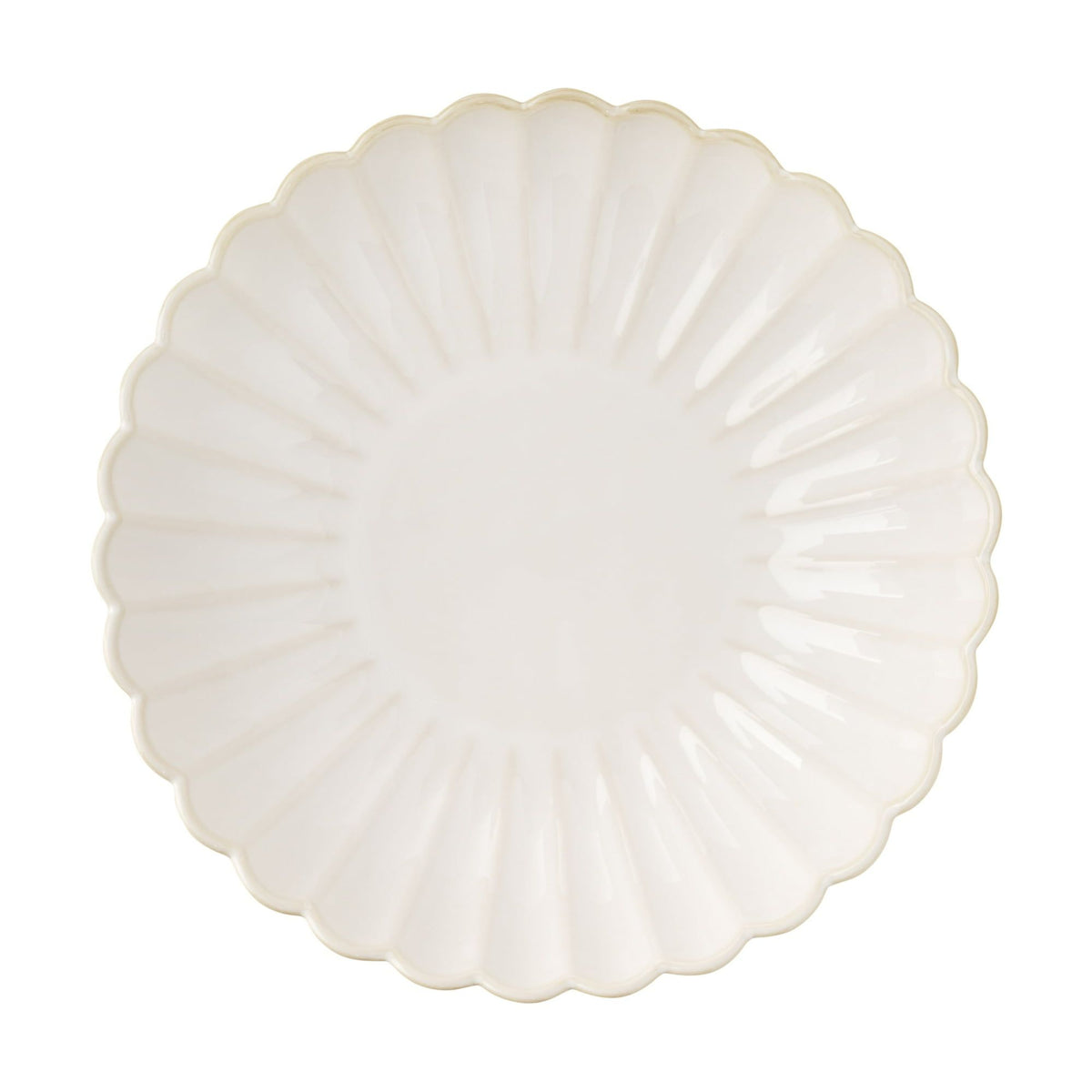 Colette Cream Scalloped Serving Bowl