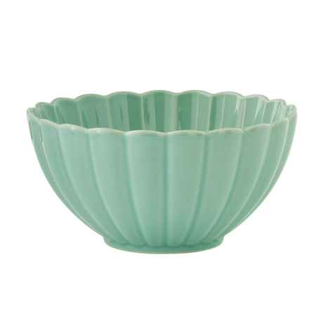 Colette Stoneware Cereal Bowl – Cream with Vintage Scalloped Design