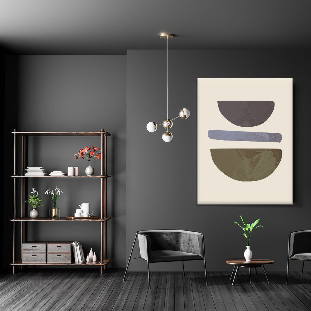 Collage 02 Beige Canvas Print or Poster