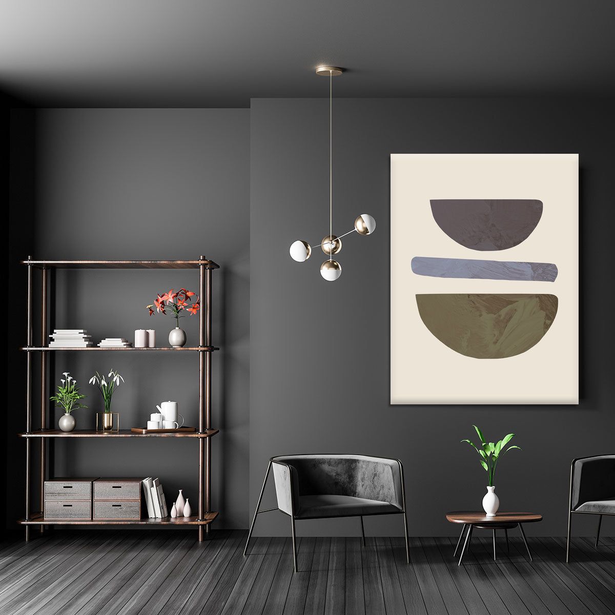 Collage 02 Beige Canvas Print or Poster