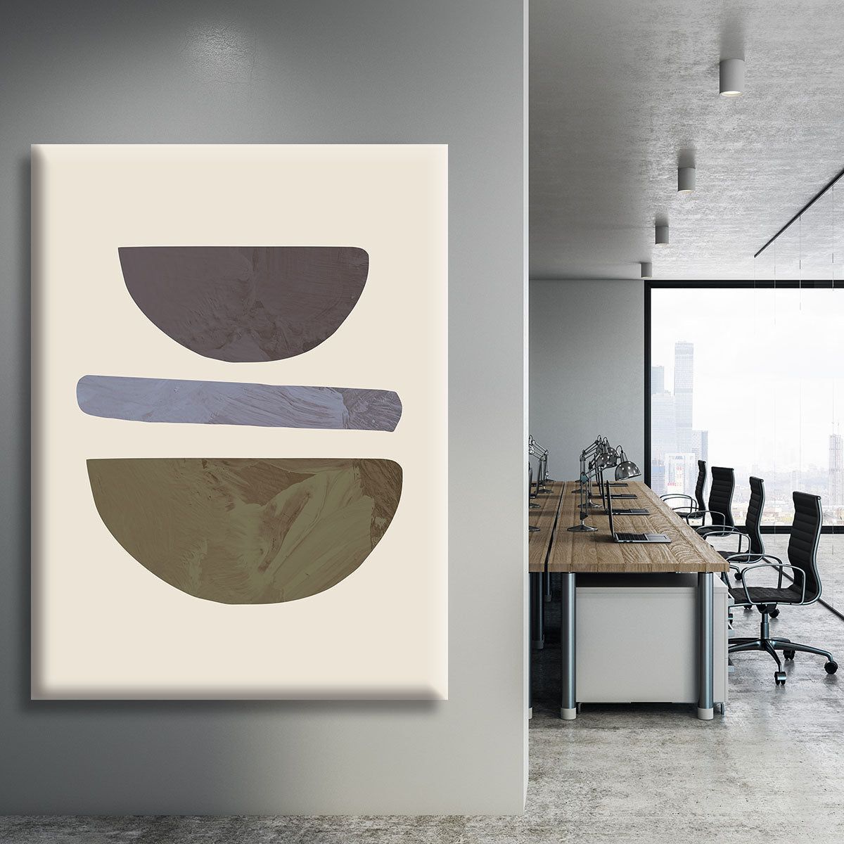 Collage 02 Beige Canvas Print or Poster