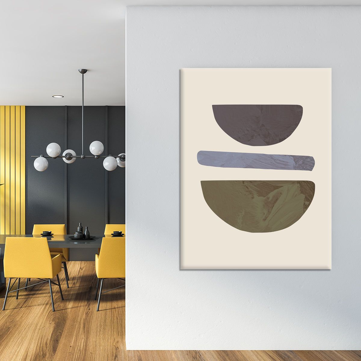 Collage 02 Beige Canvas Print or Poster