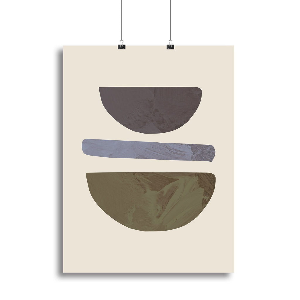 Collage 02 Beige Canvas Print or Poster