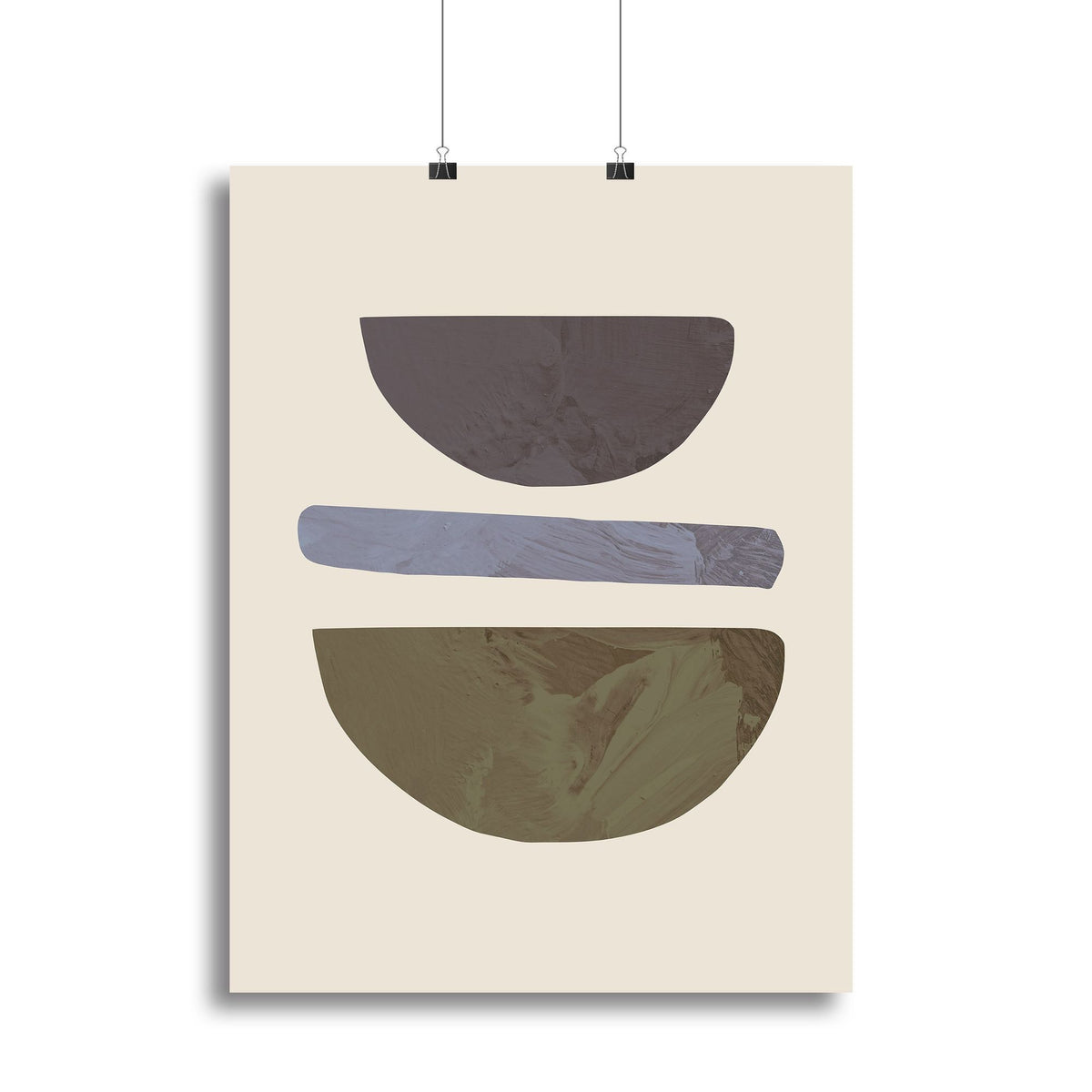 Collage 02 Beige Canvas Print or Poster