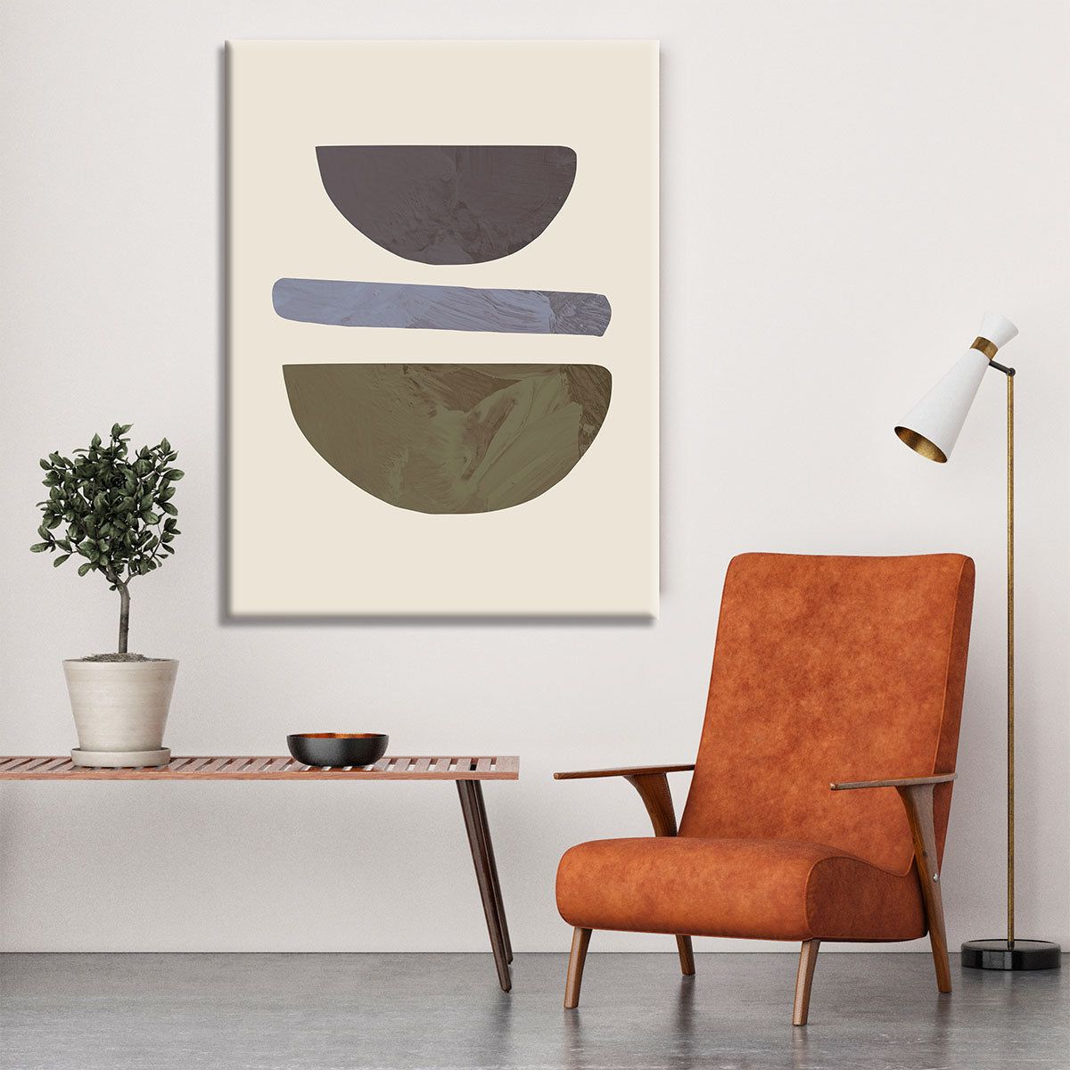 Collage 02 Beige Canvas Print or Poster