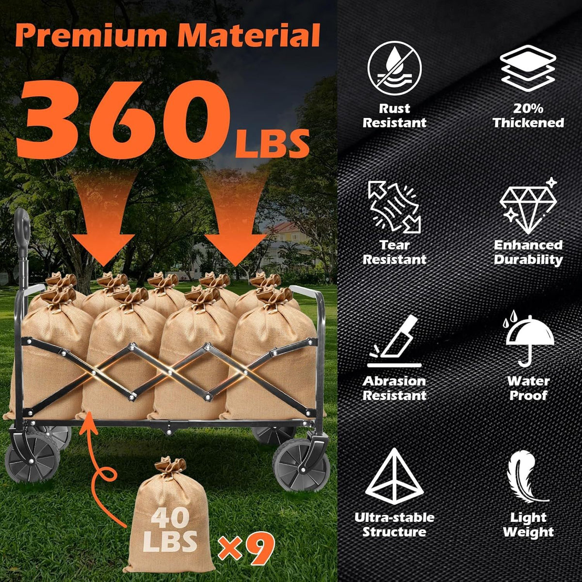 Collapsible Utility Wagon for Home and Outdoor Trips