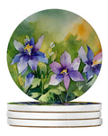 Absorbent Sandstone Coasters with Artwork, Pack of 4