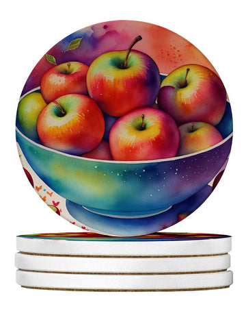 Colorful Apples Artwork Coaster Set