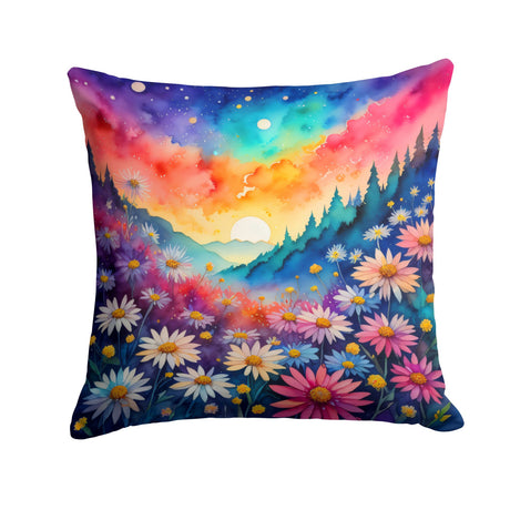 Colorful Asters Indoor Outdoor Decorative Pillow