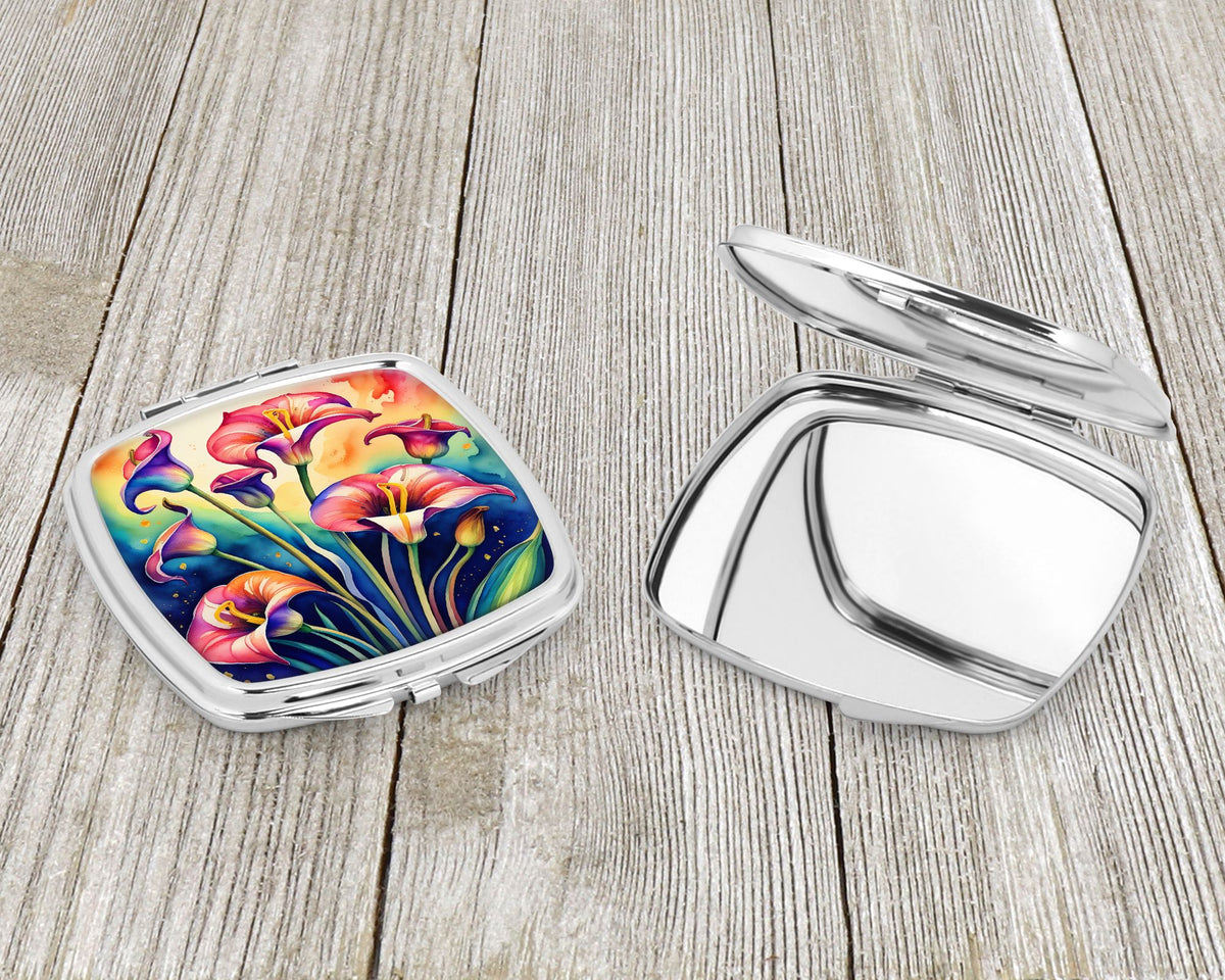 Colorful Calla Lilies Folding Compact Mirror