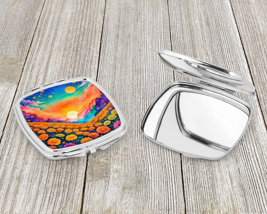 Colorful Marigolds Folding Compact Mirror