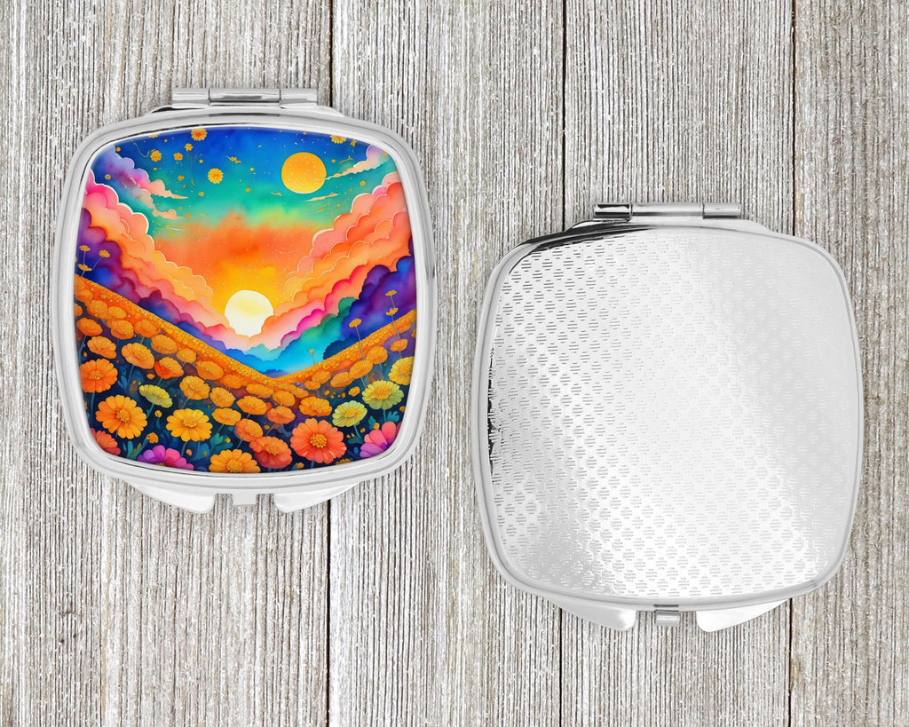 Colorful Marigolds Folding Compact Mirror