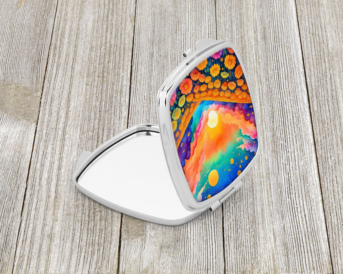Colorful Marigolds Folding Compact Mirror
