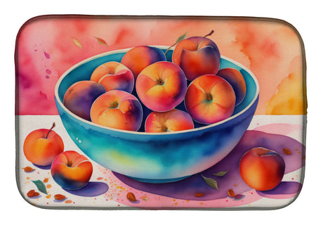 Colorful Peaches Absorbent Dish Drying Mat