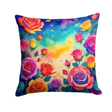 Colorful Roses Indoor-Outdoor Decorative Pillow