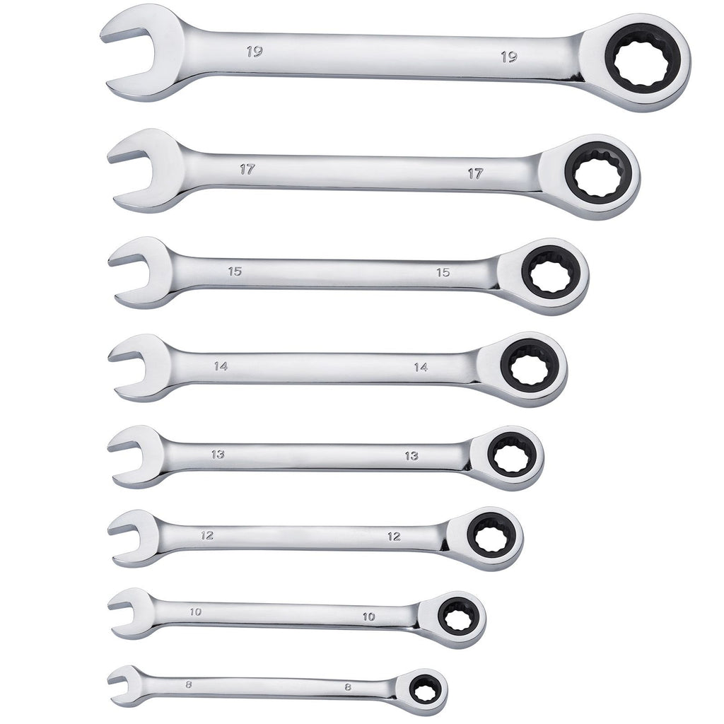 Ratcheting Combination Wrench Set for Repairs and Maintenance