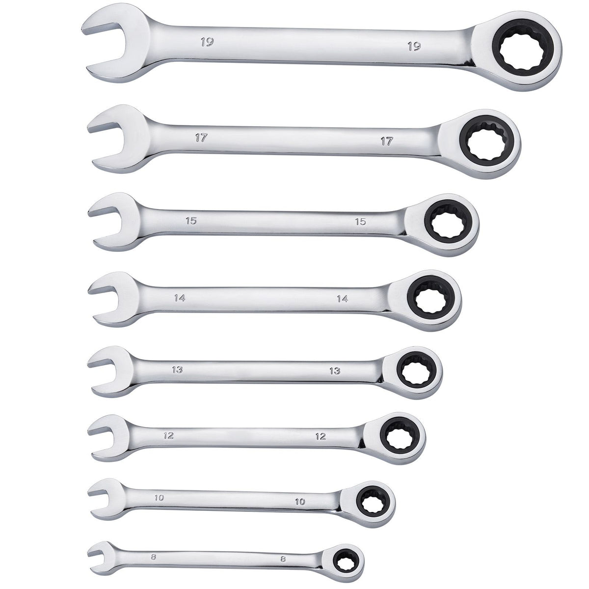 Ratcheting Combination Wrench Set for Repairs and Maintenance