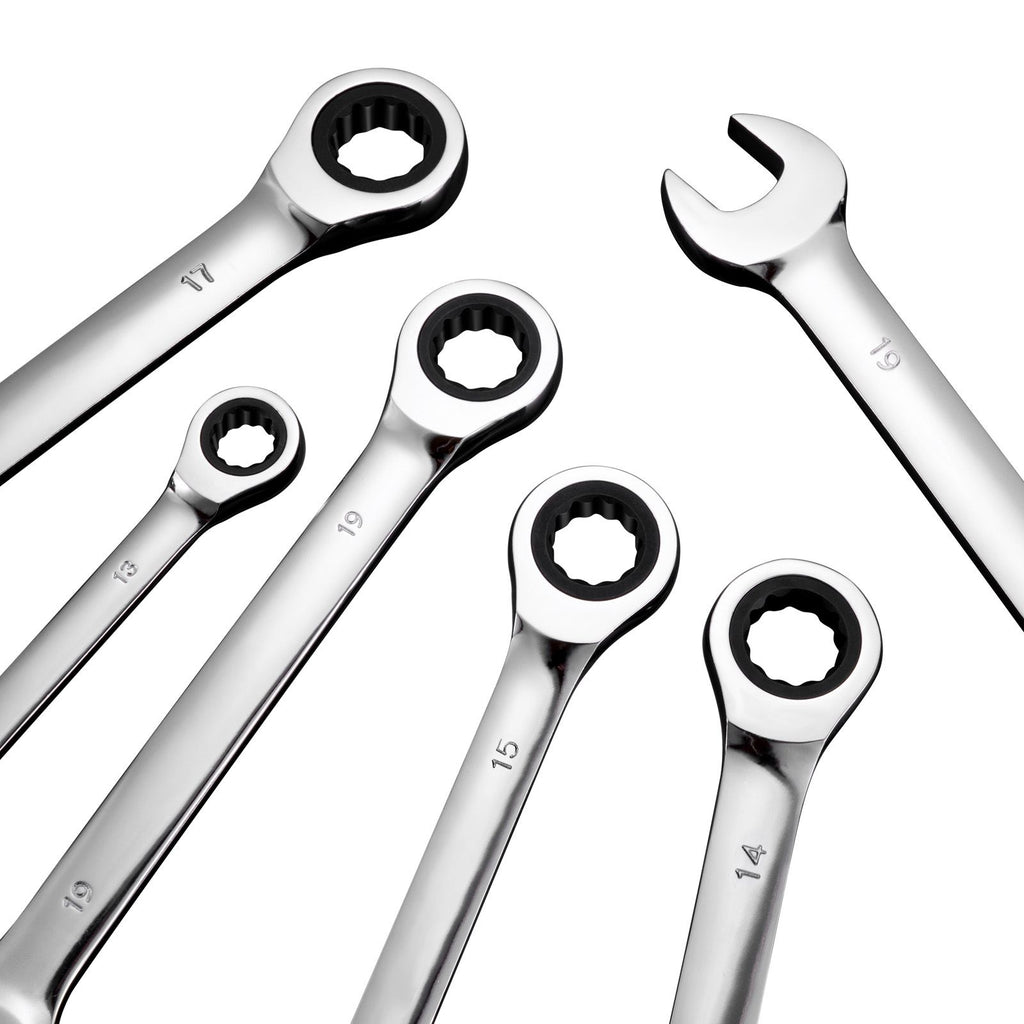 Ratcheting Combination Wrench Set for Repairs and Maintenance