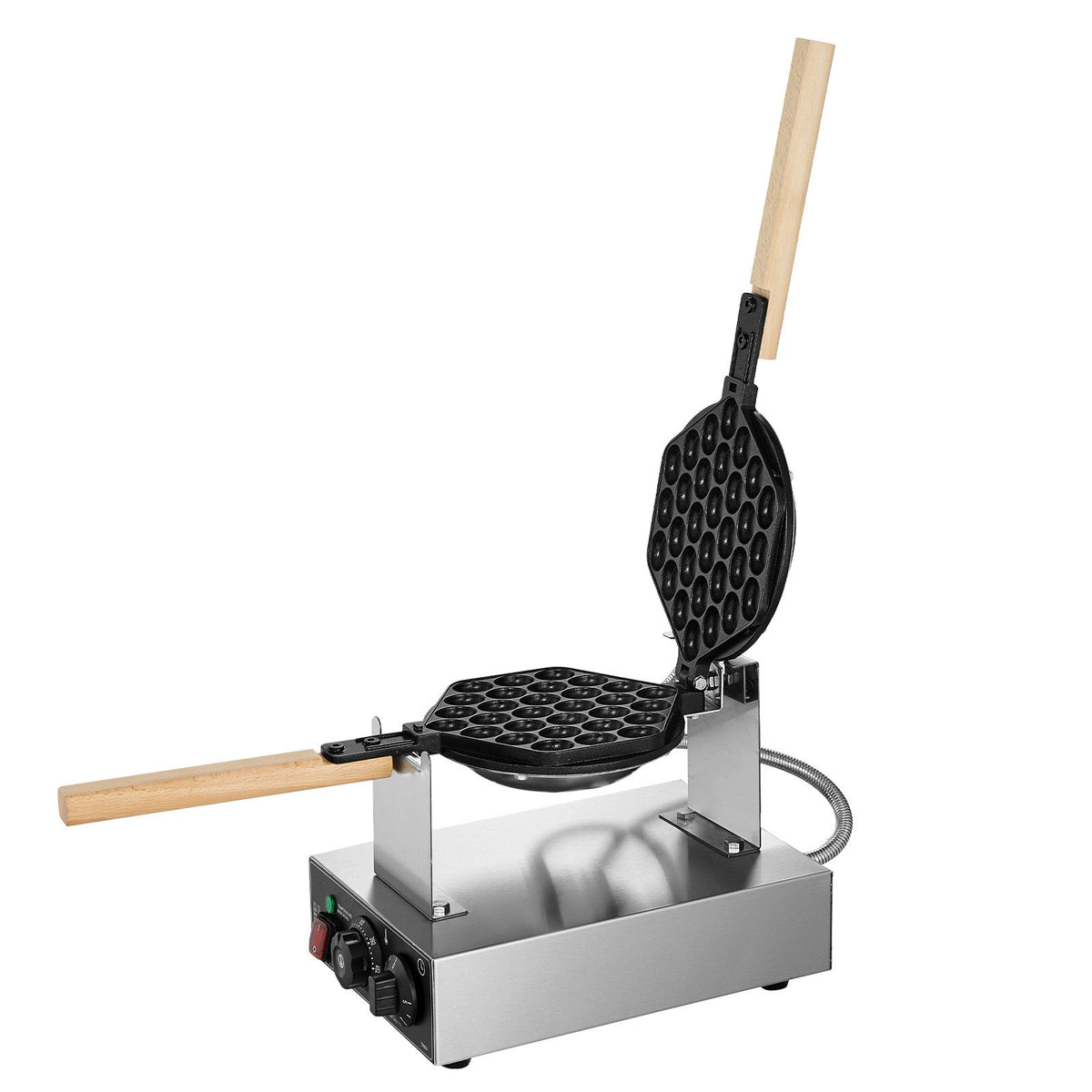 1400W Commercial Bubble Waffle Maker with Rotating Non-Stick Plates