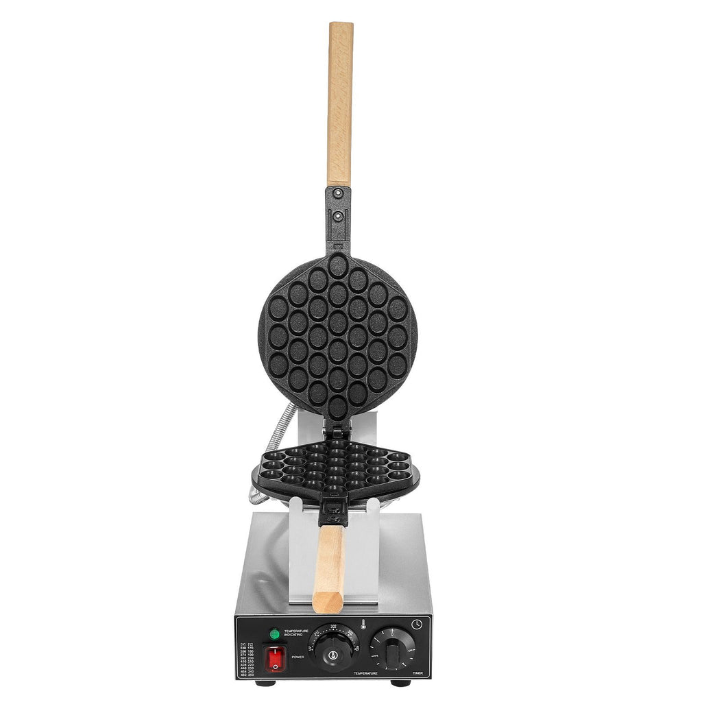 1400W Commercial Bubble Waffle Maker with Rotating Non-Stick Plates