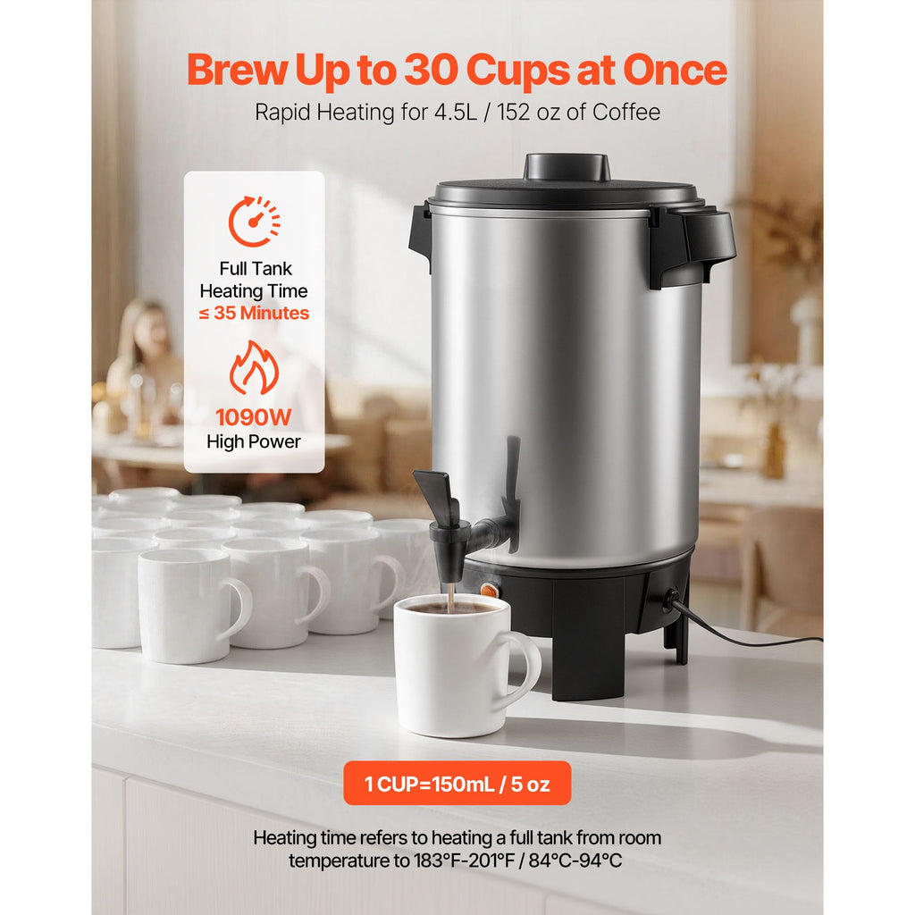 Commercial Coffee Urn for Catering and Parties with Quick Brewing
