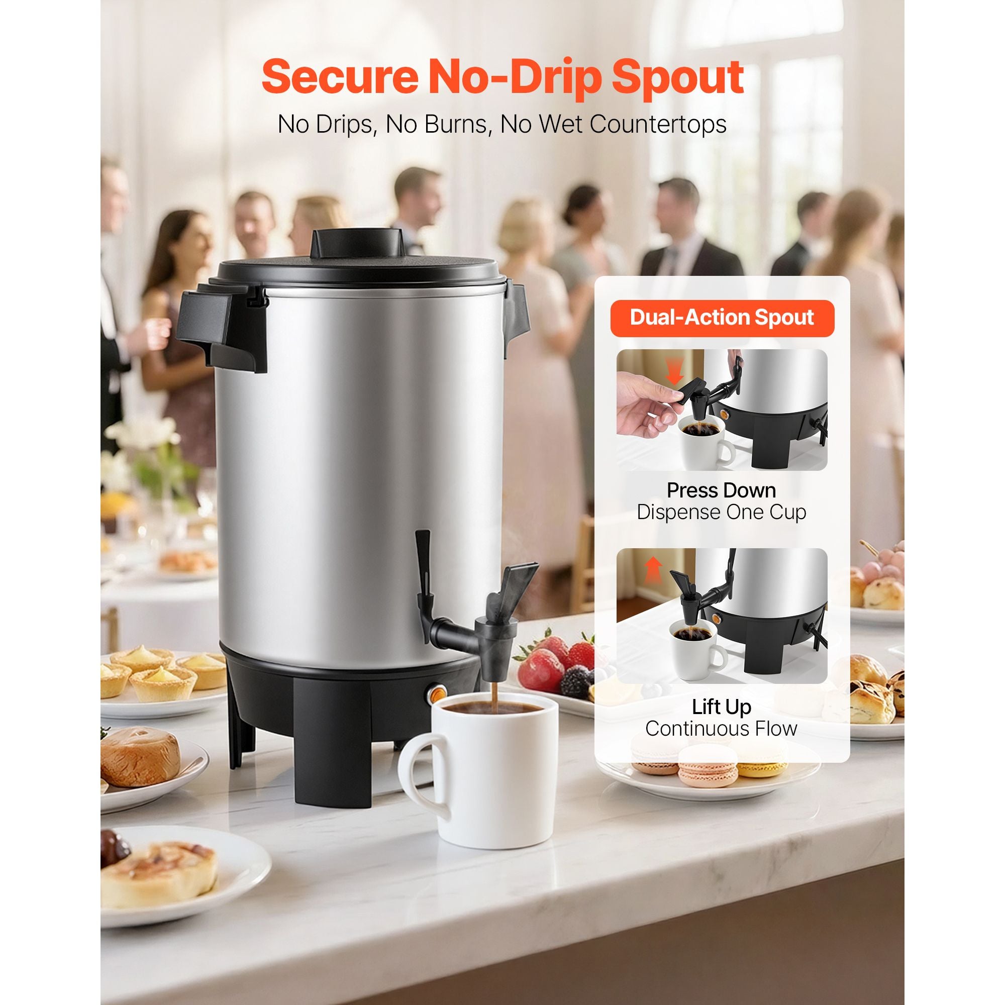Commercial Coffee Urn for Catering and Parties with Quick Brewing