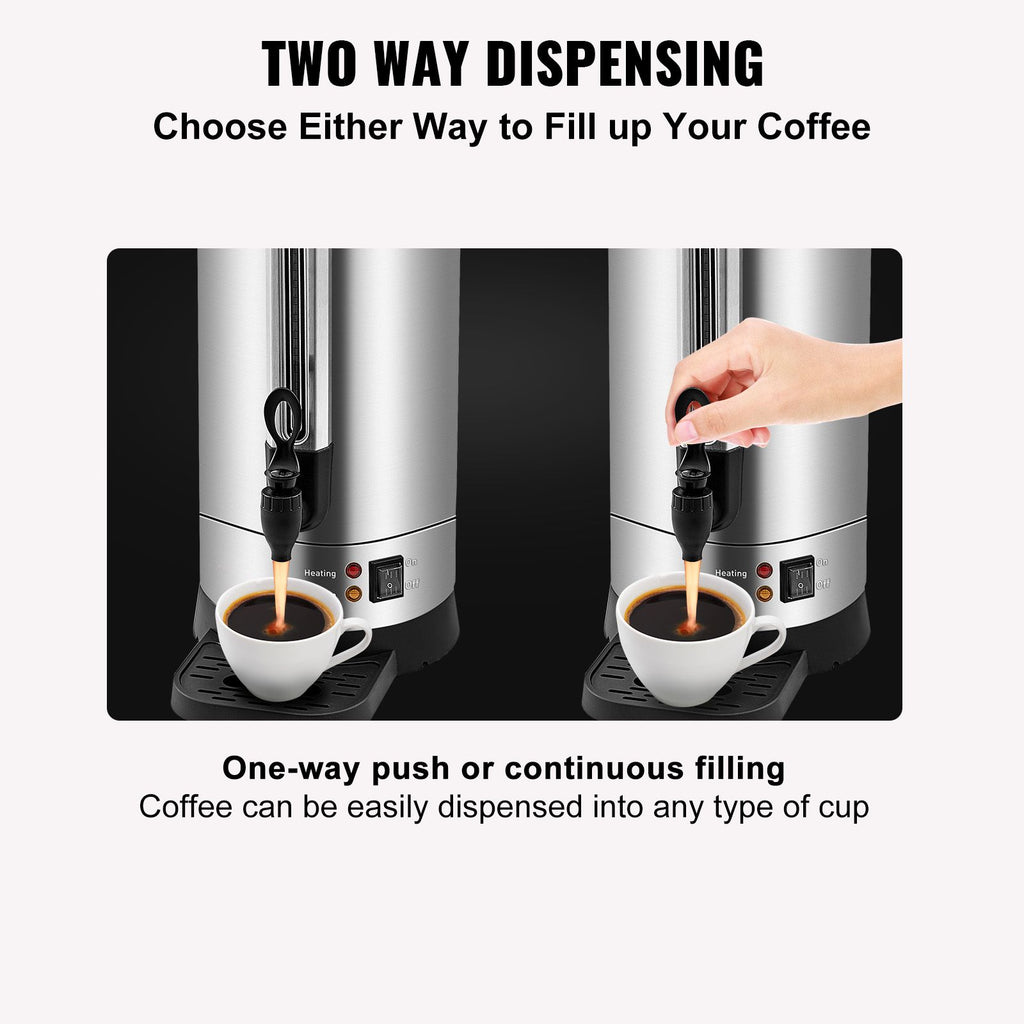 Commercial Coffee Urn with Dual-Mode Dispensing