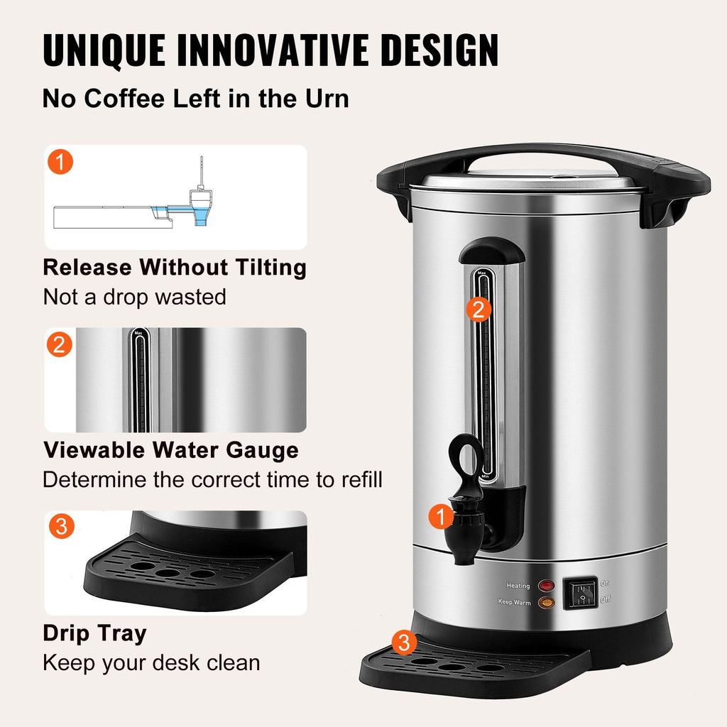 Commercial Coffee Urn with Dual-Mode Dispensing
