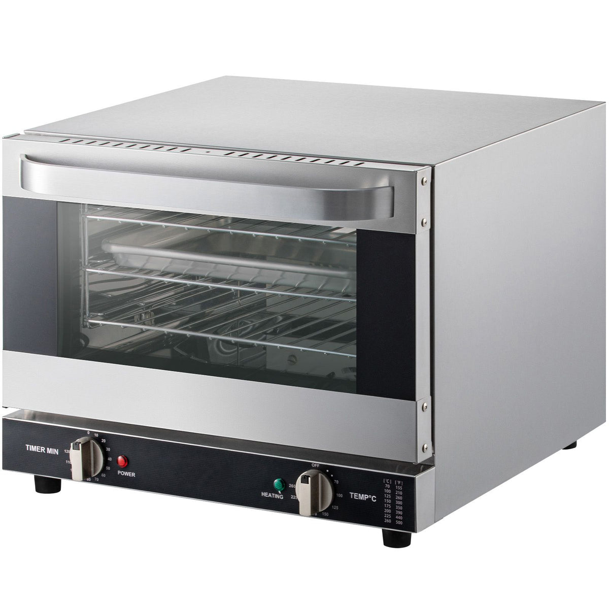 Commercial Convection Oven - 21L Countertop Electric Baking Oven with 1440W, 3-Tier, Front Glass Door