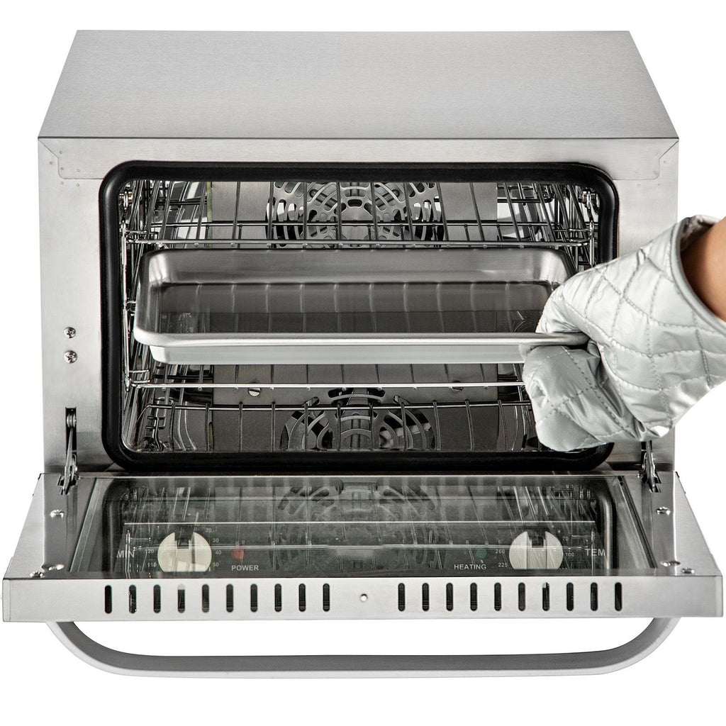 Commercial Convection Oven - 21L Countertop Electric Baking Oven with 1440W, 3-Tier, Front Glass Door