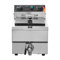 Commercial Electric Countertop Deep Fryer with Timer and Temperature Control