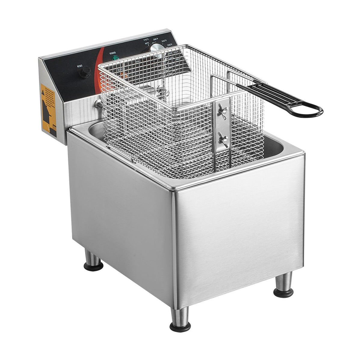 Commercial Deep Fryer, 1750W Electric Countertop Fryer with Basket & Height-Adjustable, 12Qt /