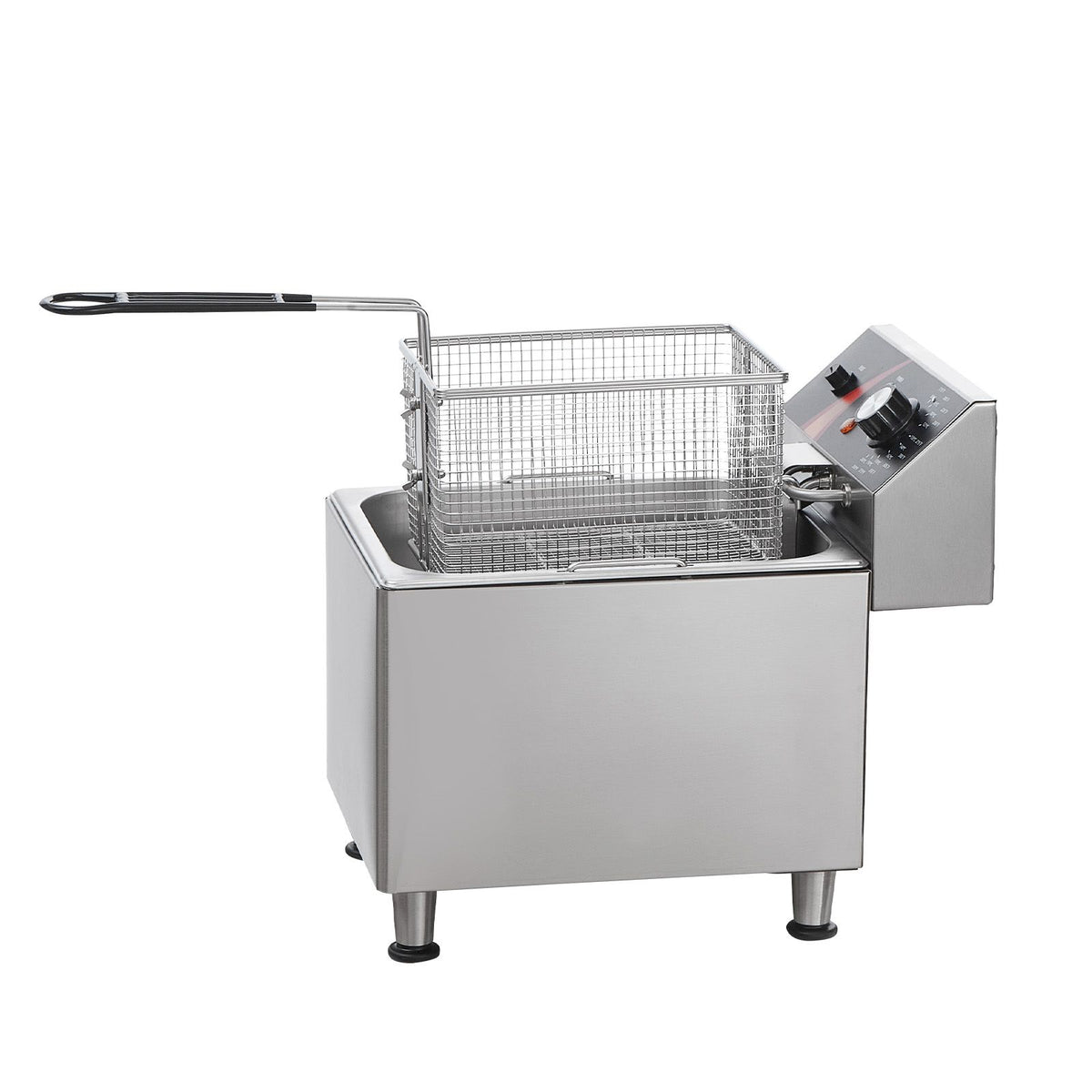 Commercial Deep Fryer, 1750W Electric Countertop Fryer with Basket & Height-Adjustable, 12Qt /