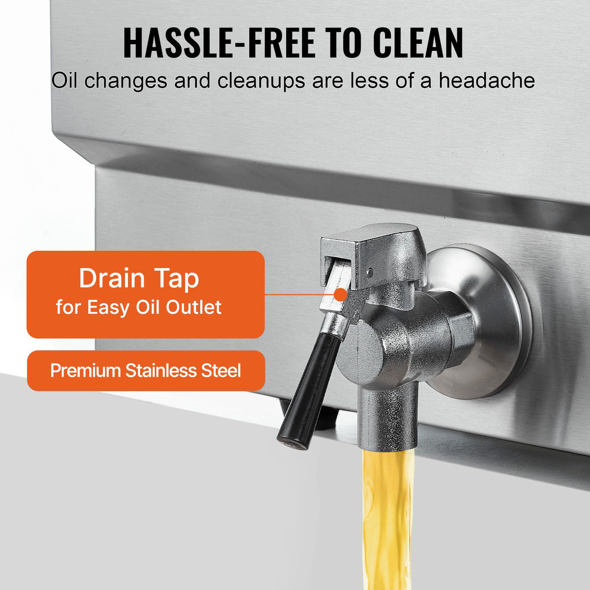 Commercial Countertop Deep Fryer with Basket and Drain