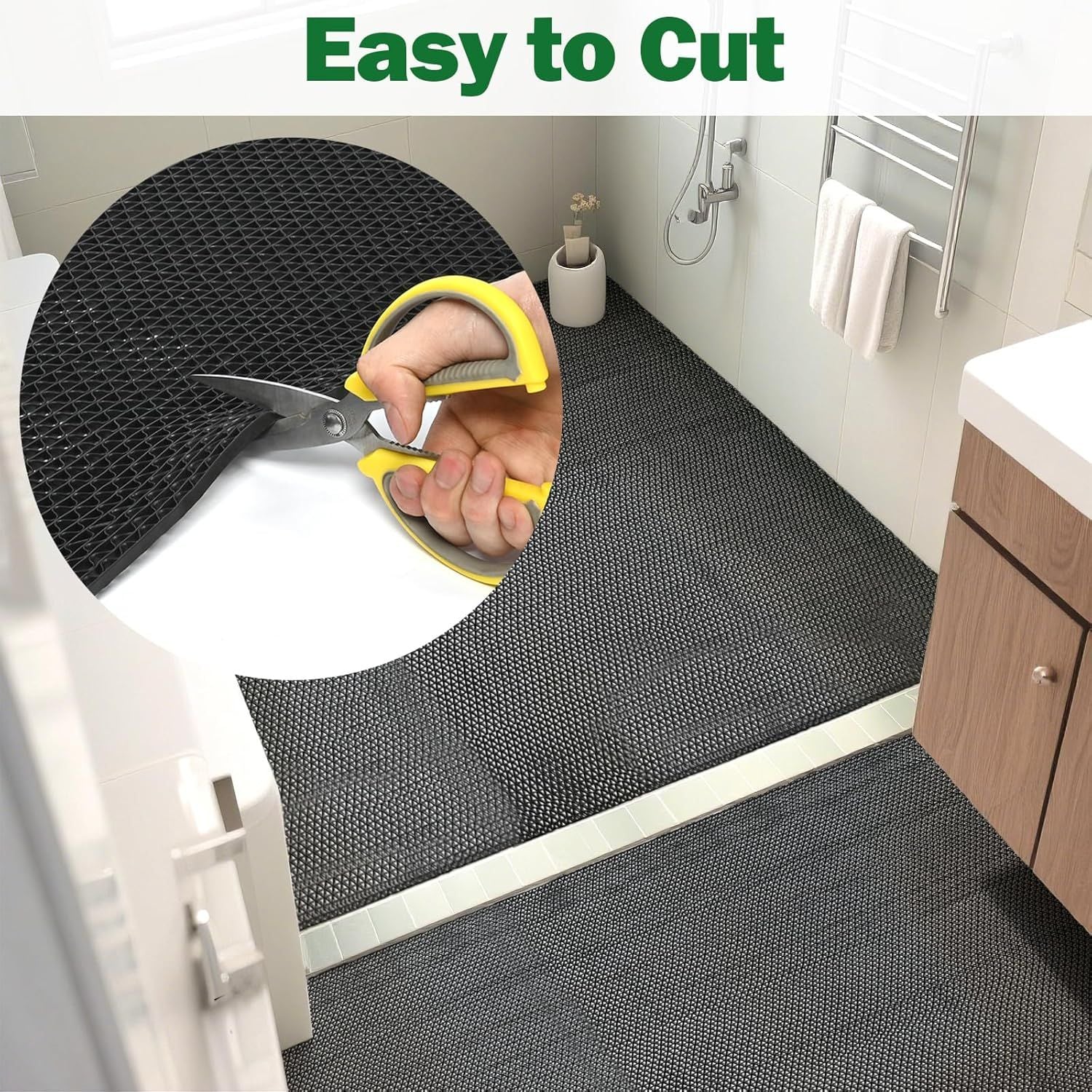 Black Rectangular Drainage Mat for Busy Wet Areas
