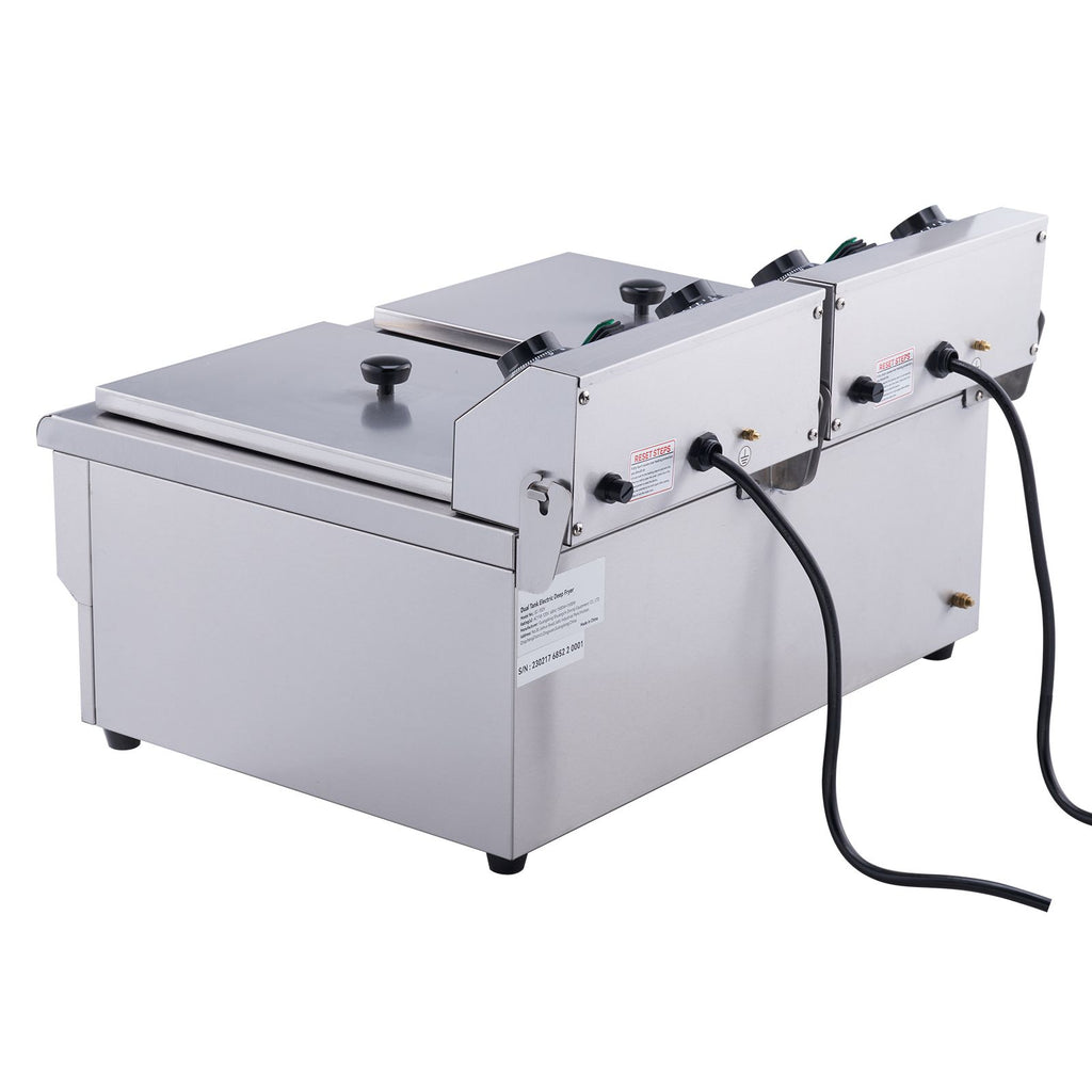 Dual Tank Commercial Electric Deep Fryer – Separate Oil Tanks for Distinct Flavors