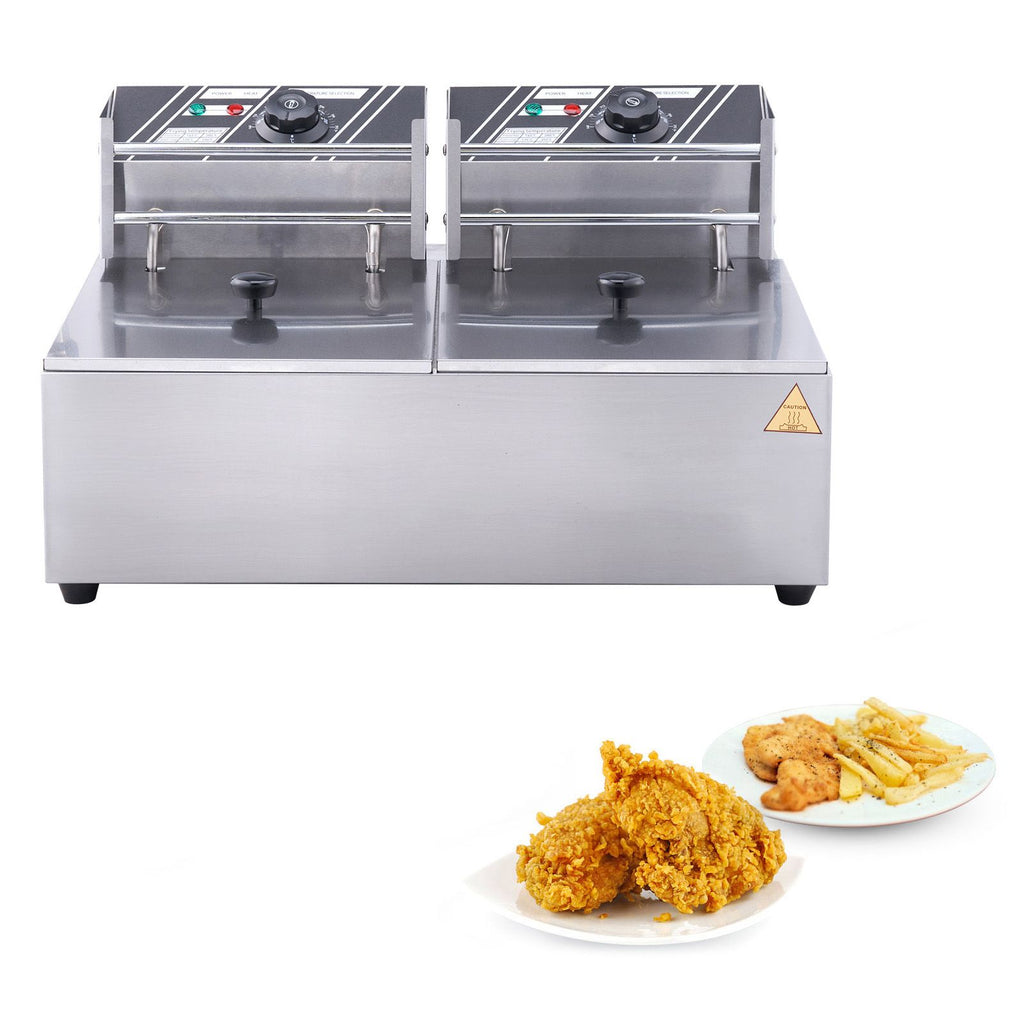 Dual Tank Commercial Electric Deep Fryer – Separate Oil Tanks for Distinct Flavors