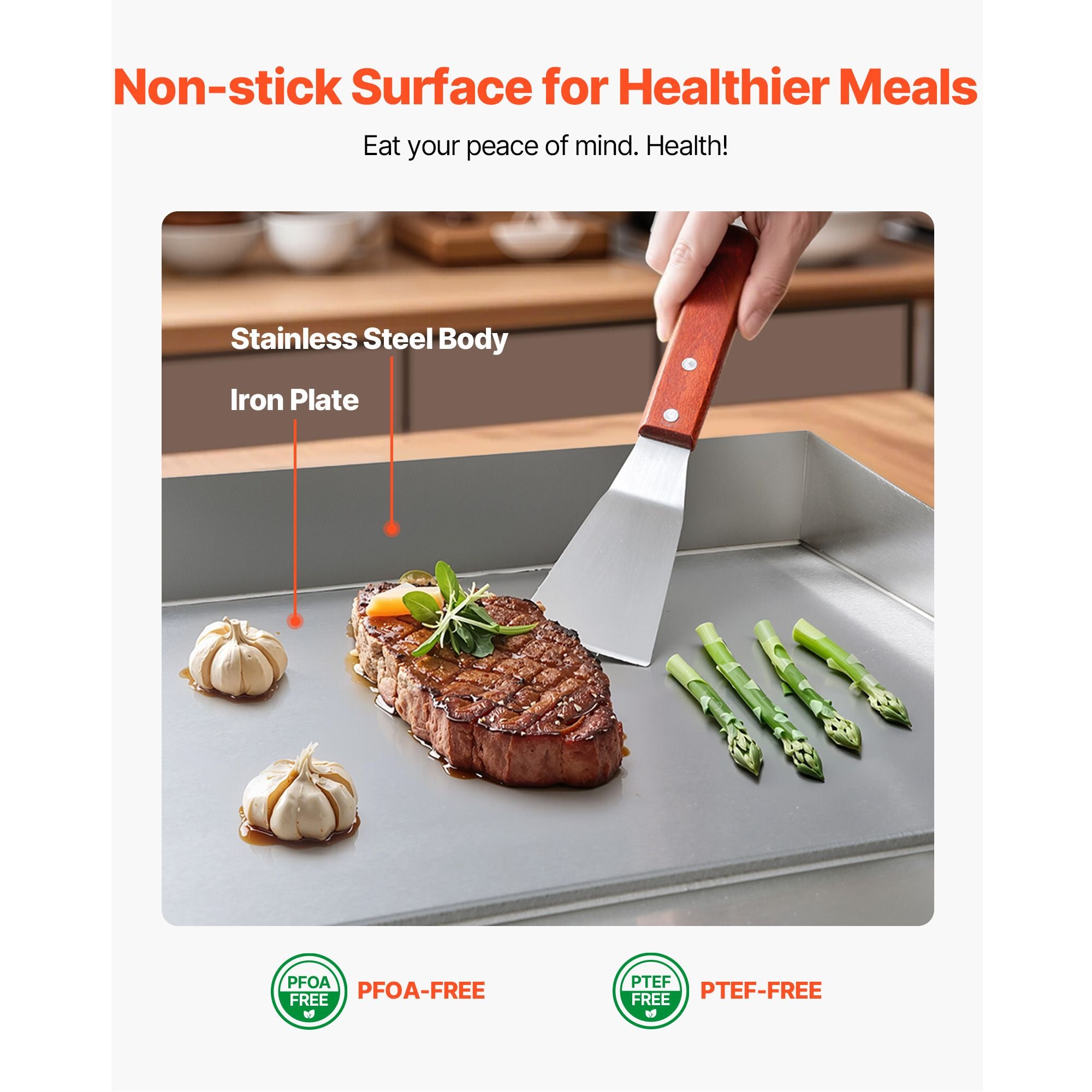 Commercial Electric Griddle with Adjustable Temperature Control