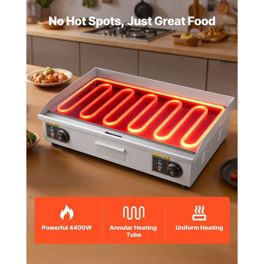 Commercial Electric Griddle with Precise Temperature Control