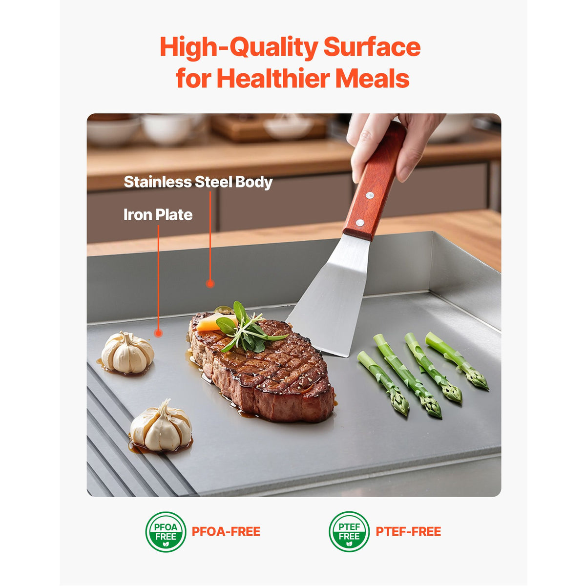 Commercial Electric Griddle with Precise Temperature Control