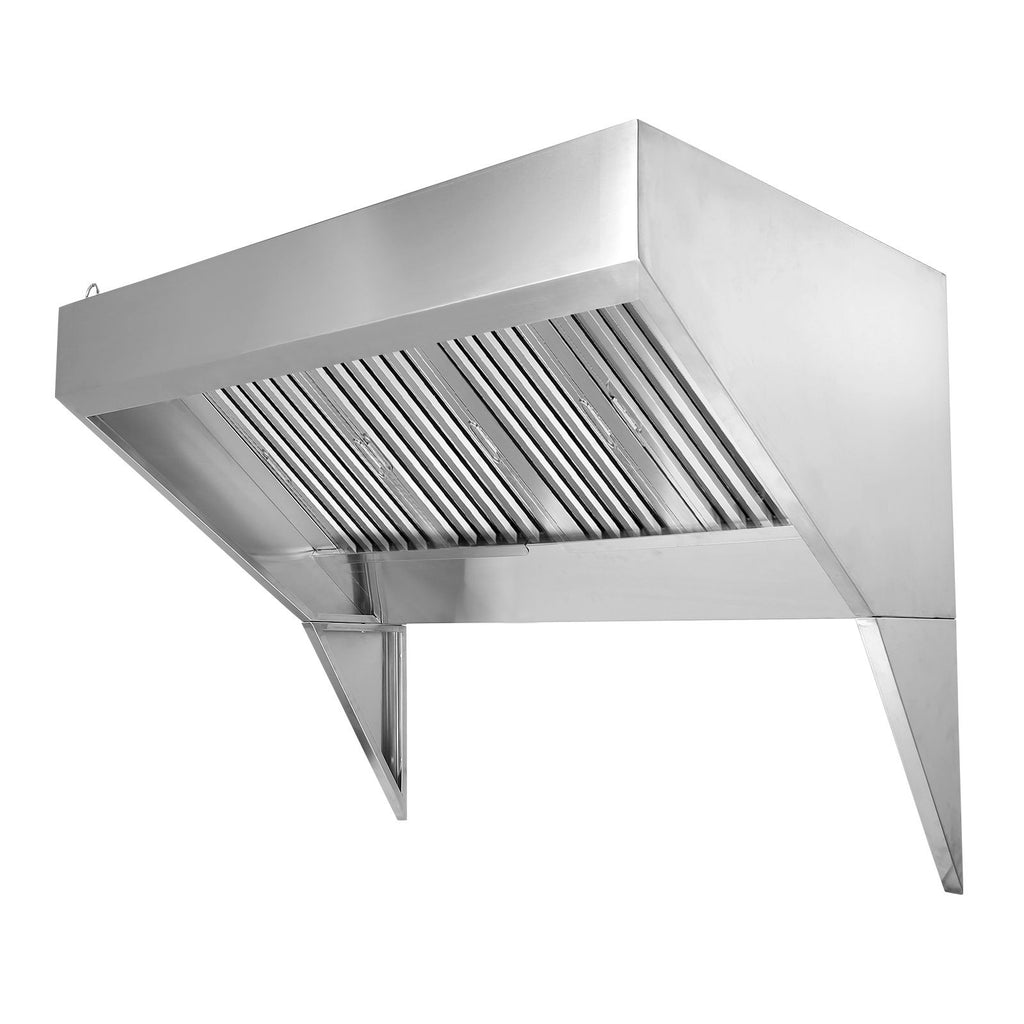 Commercial Exhaust Hood Food Truck Hood with 2 U-Shaped Grid Oil Filter Mesh