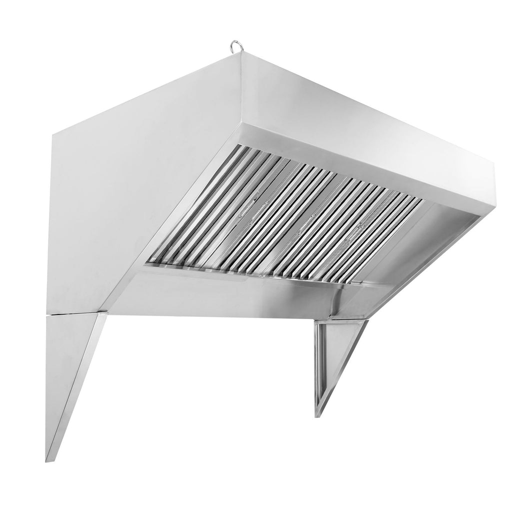 Commercial Exhaust Hood Food Truck Hood with 2 U-Shaped Grid Oil Filter Mesh