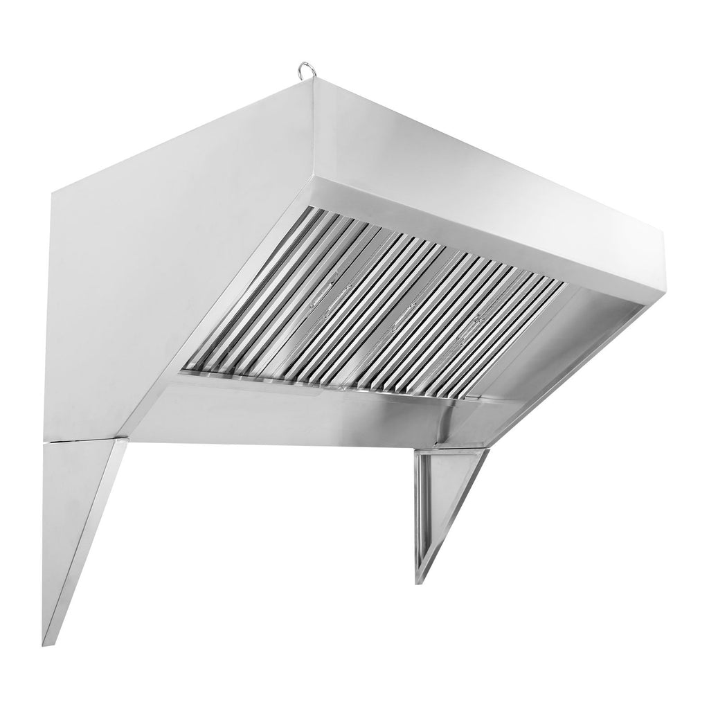 Commercial Exhaust Hood Food Truck Hood with 2 U-Shaped Grid Oil Filter Mesh