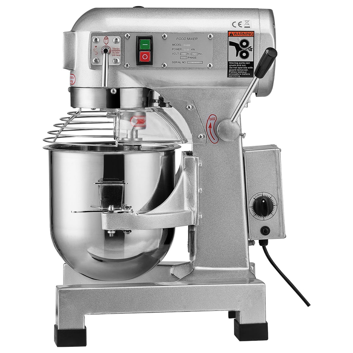Commercial Stand Mixer with Timer and Three Attachments