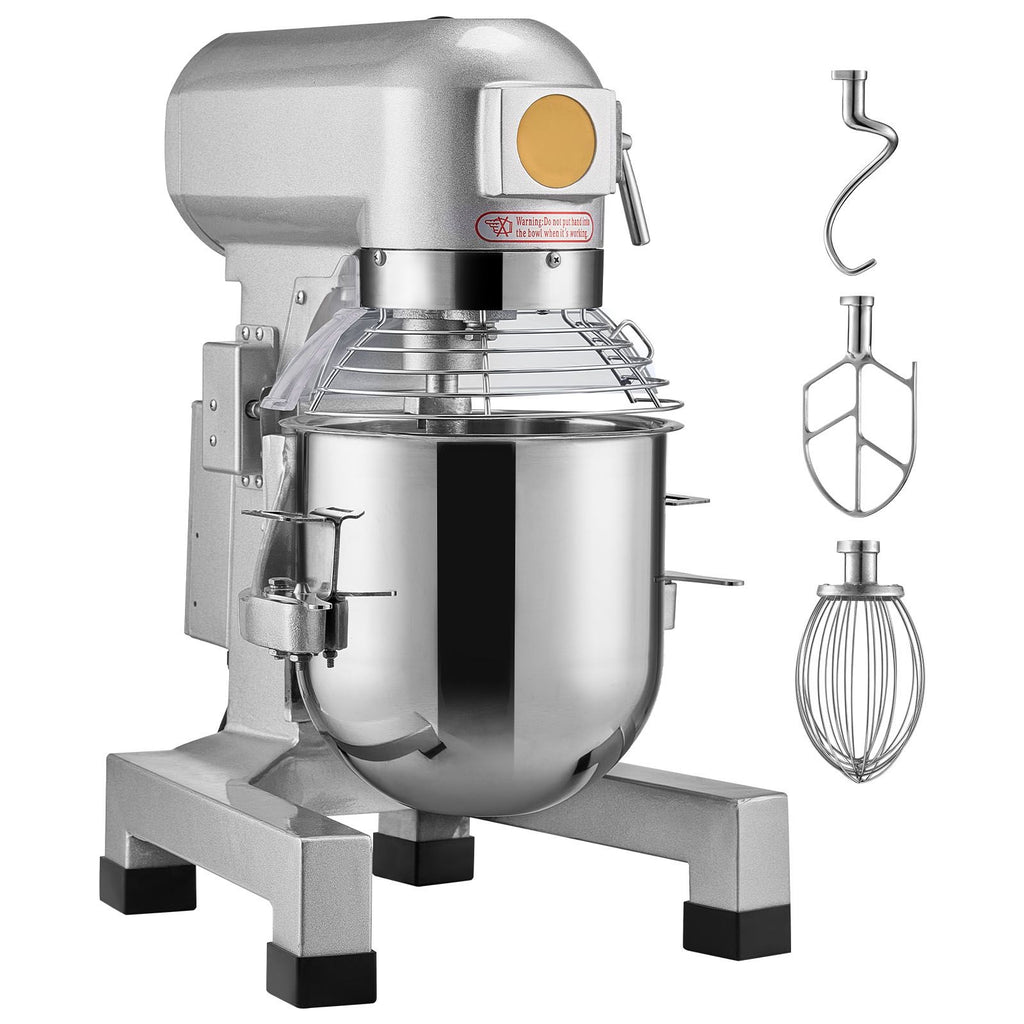 Commercial Stand Mixer with Timer and Three Attachments